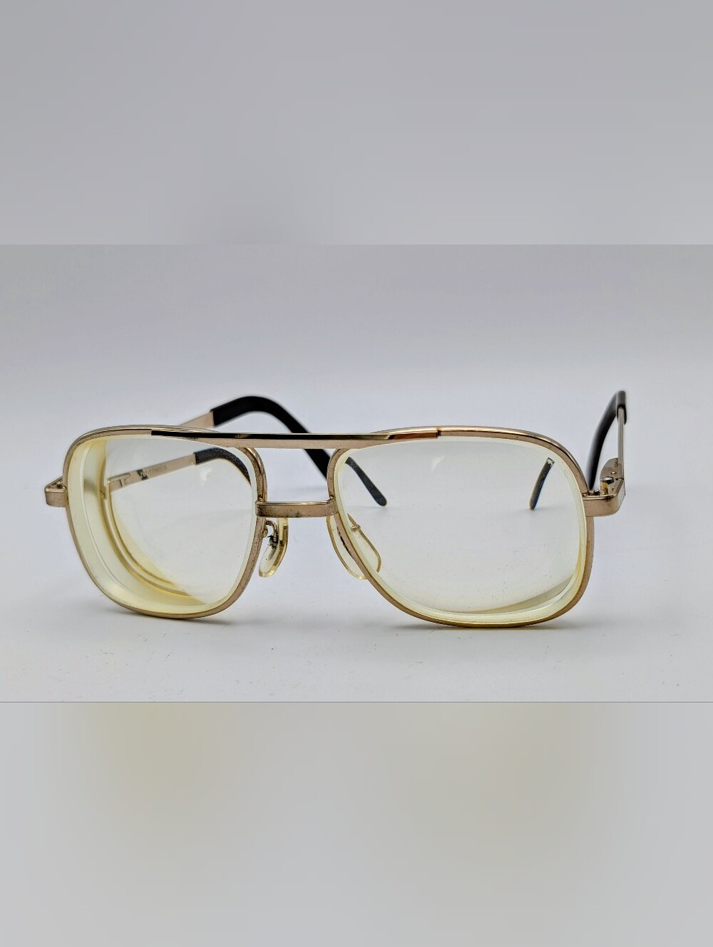 Titmus Eyeglass Frames Only Mens Gold Titanium Aviator TO Z87-56-18 5 1/2
